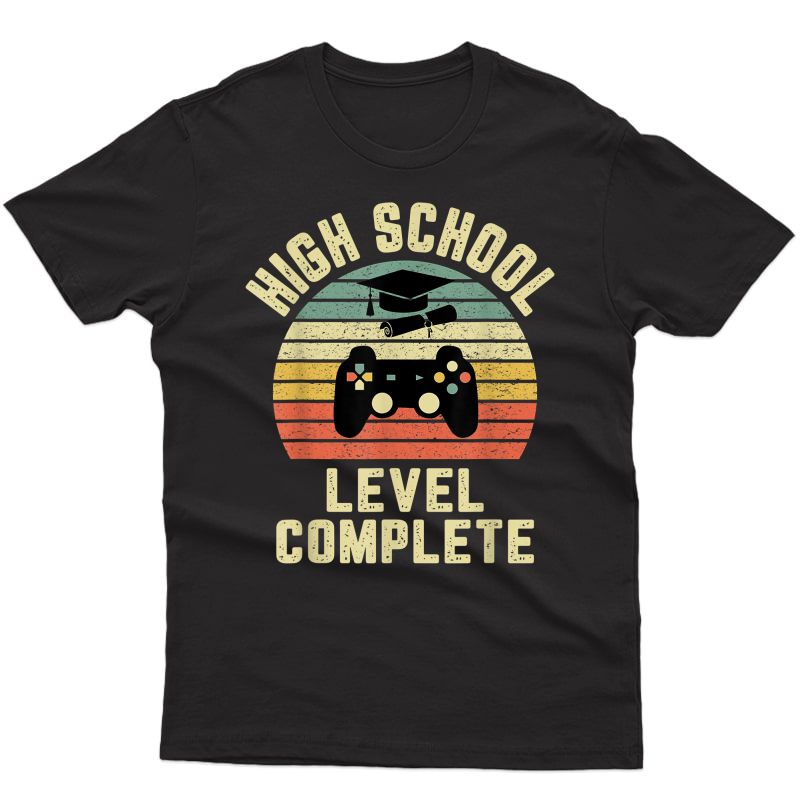 2019 High School Graduation Gift Shirt Gamer Retro Grad Tee