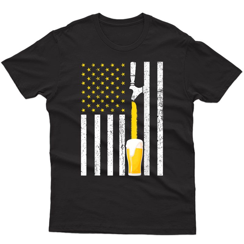 4th Of July - Craft Beer Brewer American Flag Usa T-shirt T-shirt