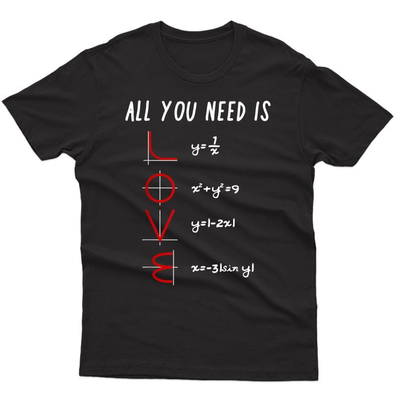 All You Need Is Love Funny Math T-shirt Mathematics Nerd Tee
