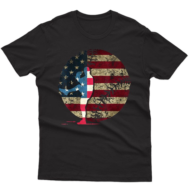 American Flag Baseball T-shirt