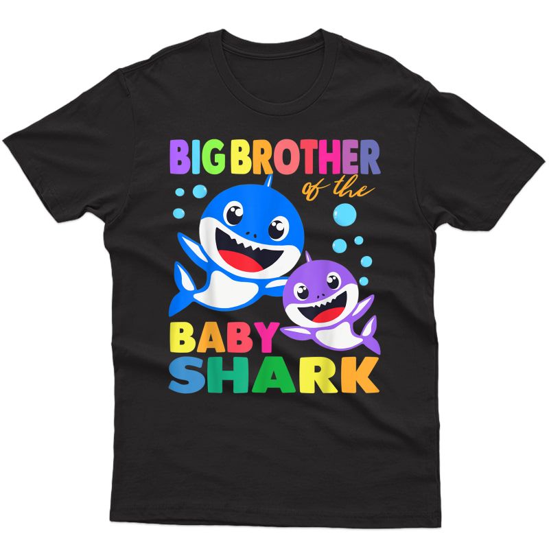 Big Brother Of The Baby Shark Birthday Big Brother Shark T-shirt