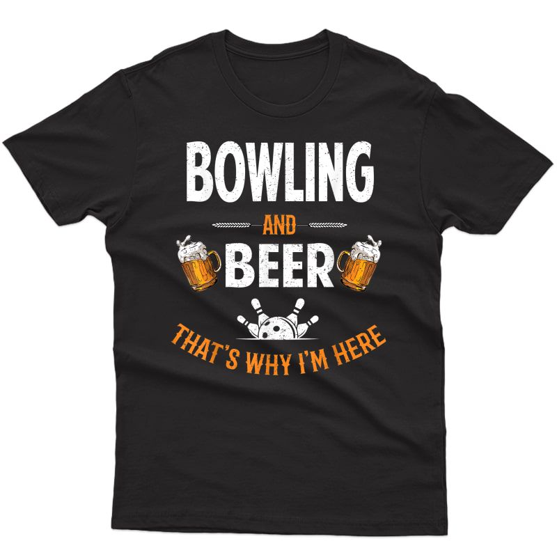 Bowling & Beer Joke Dad T-shirt Funny Fathers Day Gift