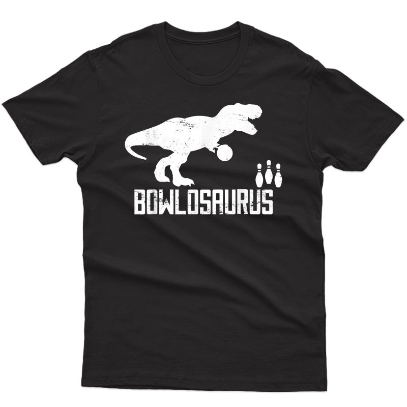 Bowling Shirt Bowler Ball Pin Tshirt Player Dinosaur T-shirt