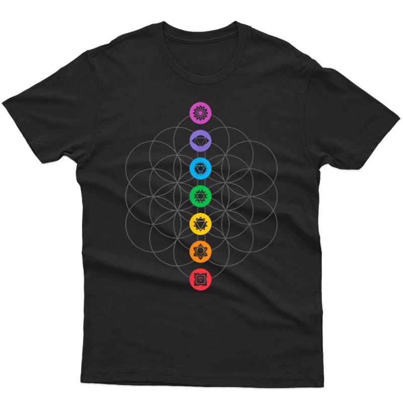 Chakras Shirt Yoga Meditation Sacred Geometry