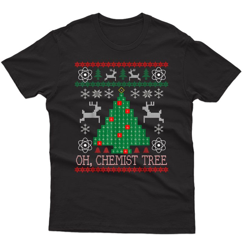 Christmas Chemistry Science Periodic Table Chemist Tree Gift T-shirt