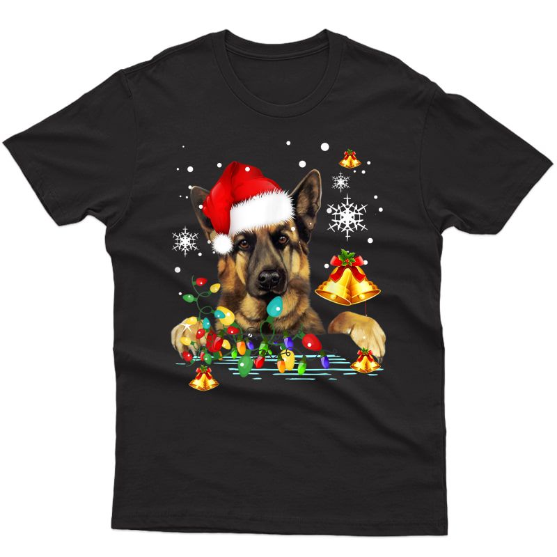 Christmas Lights German Shepherd Dog T-shirt
