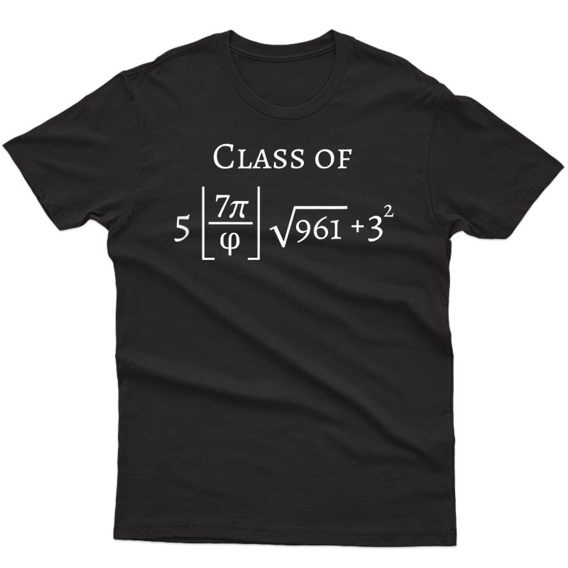 Class Of 2024 Math Geek Funny Pi 8th Grade Graduation Gift T-shirt