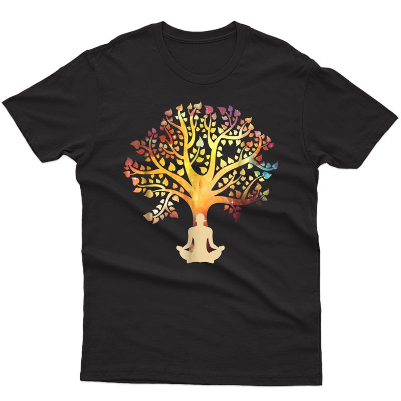 Cosmic Tree T-shirt Yoga Graphic Tee Meditation Gifts