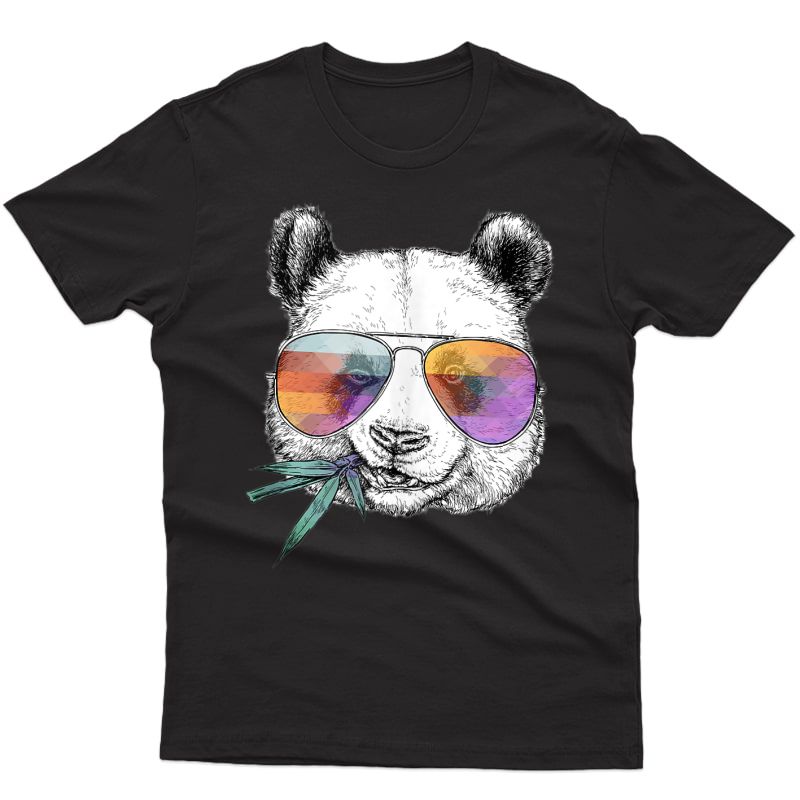 Cute Funny Kawaii Panda Retro Glasses Gift Tank Top Shirts