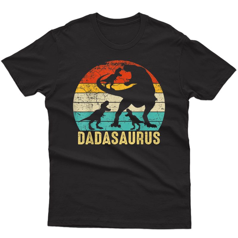 Dada Saurus T Rex Dada Dinosaur 3 Three Father's Day T-shirt