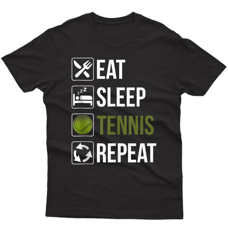 Eat Sleep Tennis Repeat Tank Top Funny Tennis Player Gift Tank Top Shirts