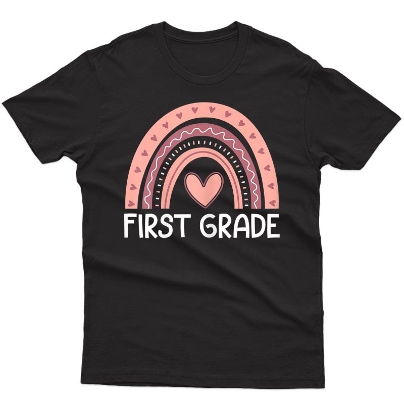 First Grade Rainbow Team Hello 1st Grade Rocks Squad Tea T-shirt