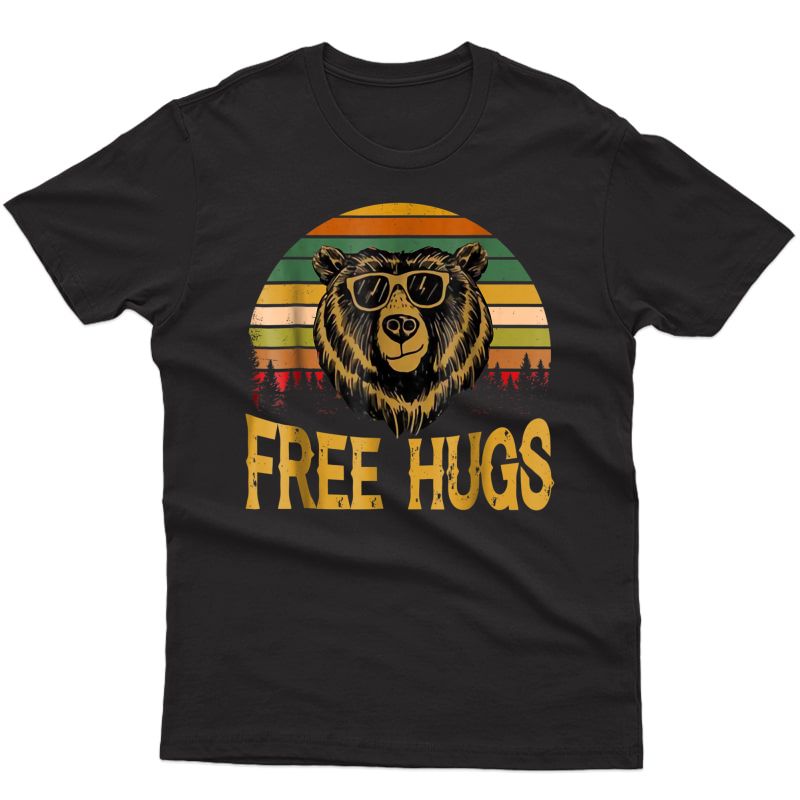 Free Hugs Camping Camper Lover Bear Animal Lover Gift Shirt