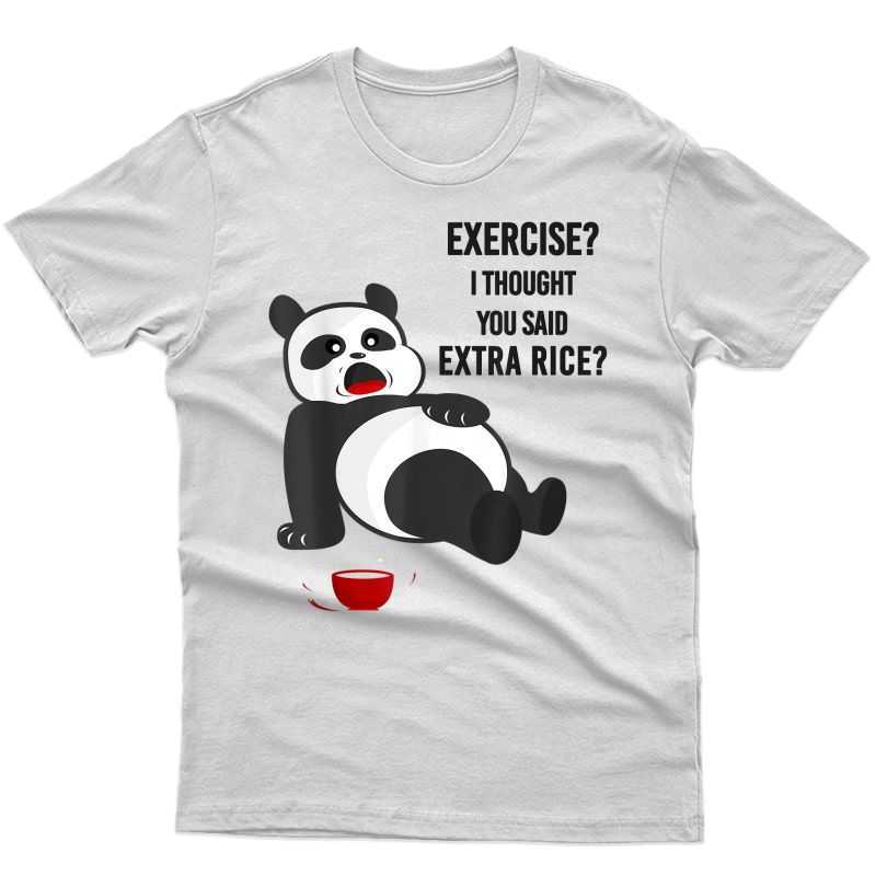 Funny Exercise Tee Cute Panda T-shirt