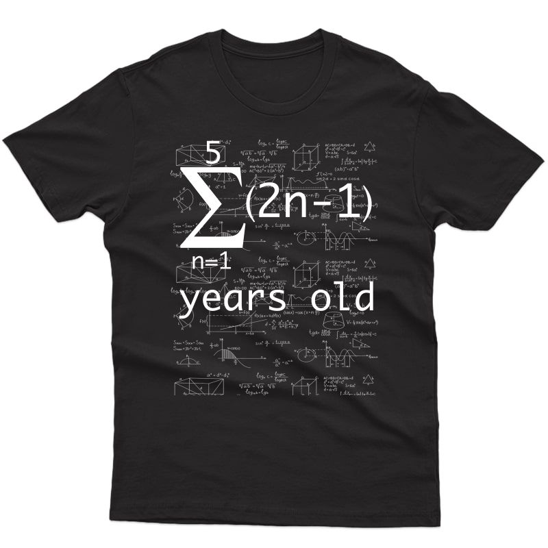 Funny Math Geek 25th Birthday 25 Years Old Shirt For Him Her
