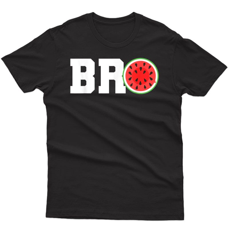 Funny Watermelon Bro Cute Summer Vacation Brother Sibling T-shirt