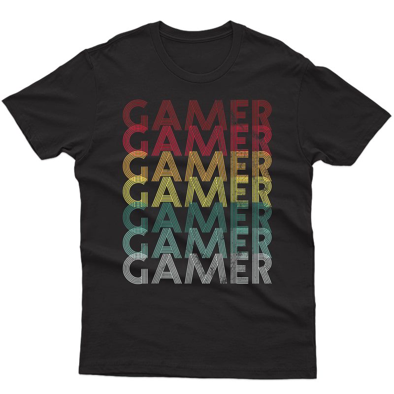 Gamer Retro 70s Gift Game Funny T-shirt
