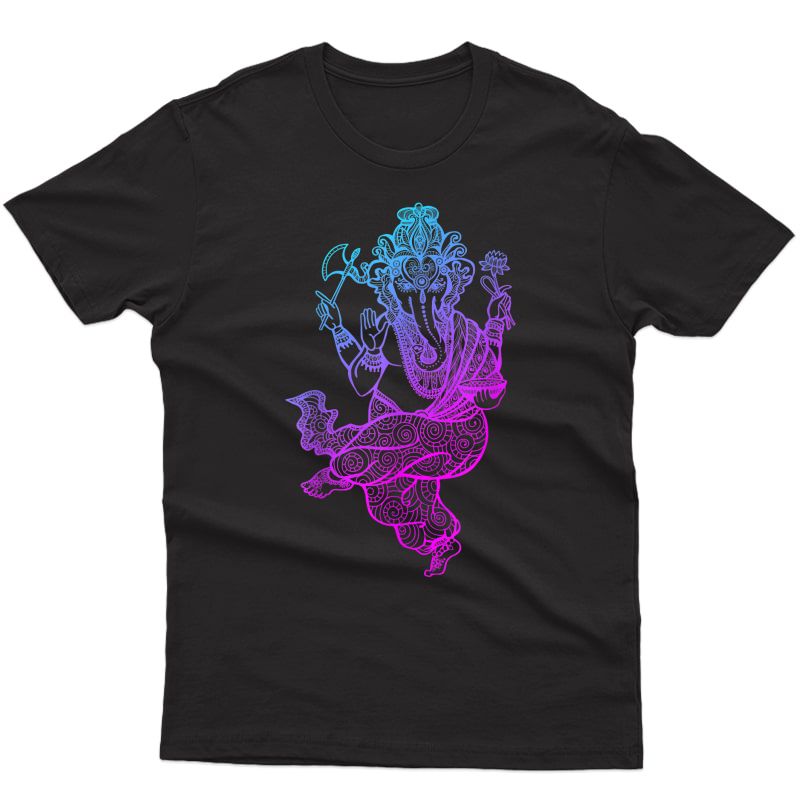 Ganesh Symbol Yoga Hindu Elephant Meditation Gift T-shirt