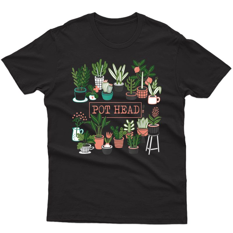 Gardening Potted Plant Pot Head T-shirt