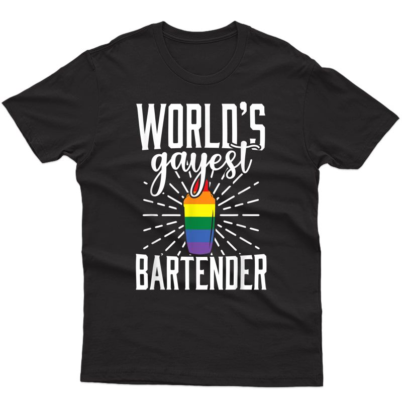 Gay Bartender Funny Mixologist Bartending Gift Shirt