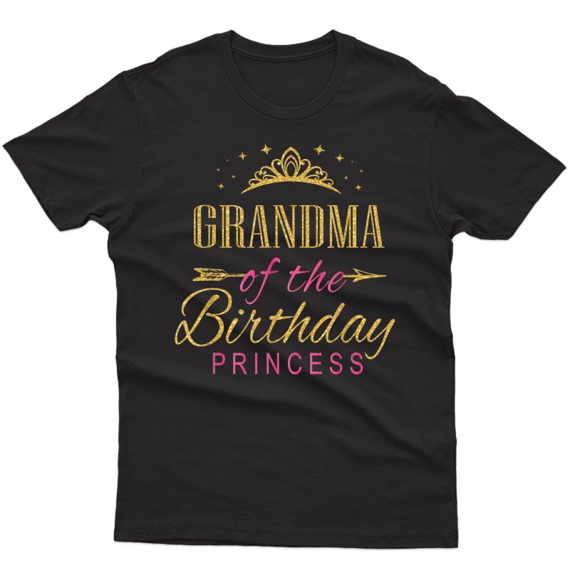 Grandma Of The Birthday Princess Girls Party T-shirt