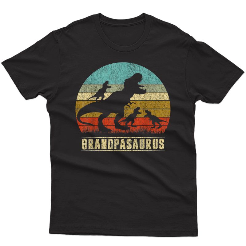 Grandpasaurus Rex Grandpa Dinosaur 3 Three Father's Day T-shirt