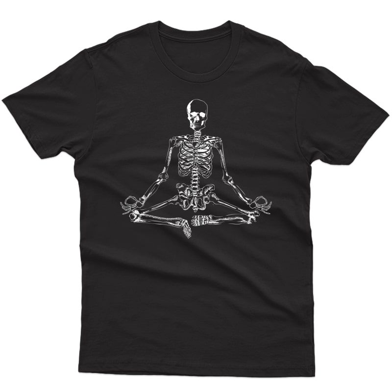 Halloween Meditating Skeleton Shirt | Funny Freaky Yoga Gift