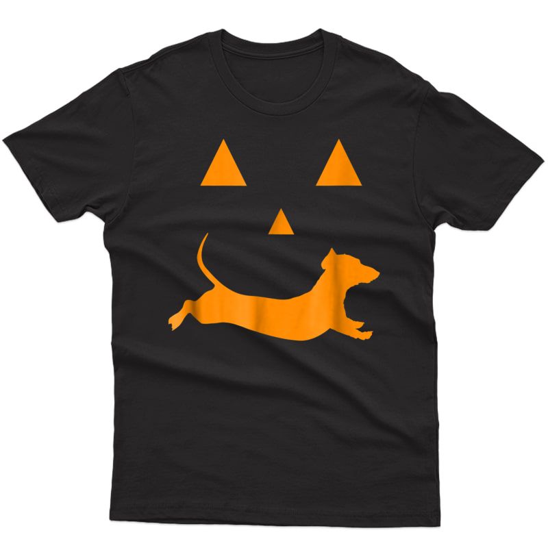 Halloween Pumpkin Dachshund Jack-o-lantern T-shirt Costume