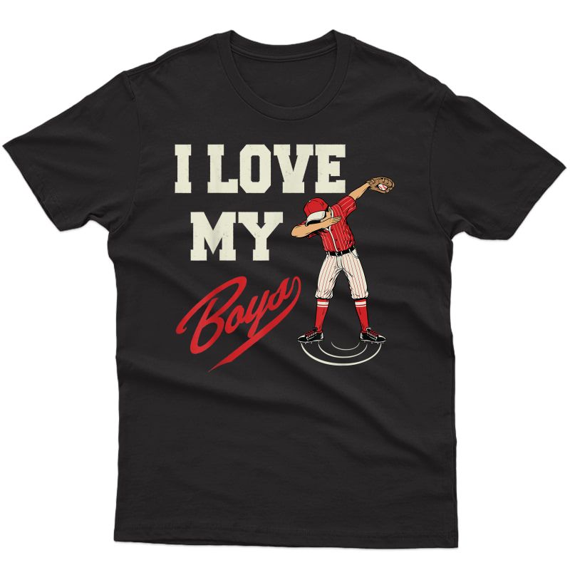 I Love My Baseball Gift Shirt For Mom, Dad Bzr