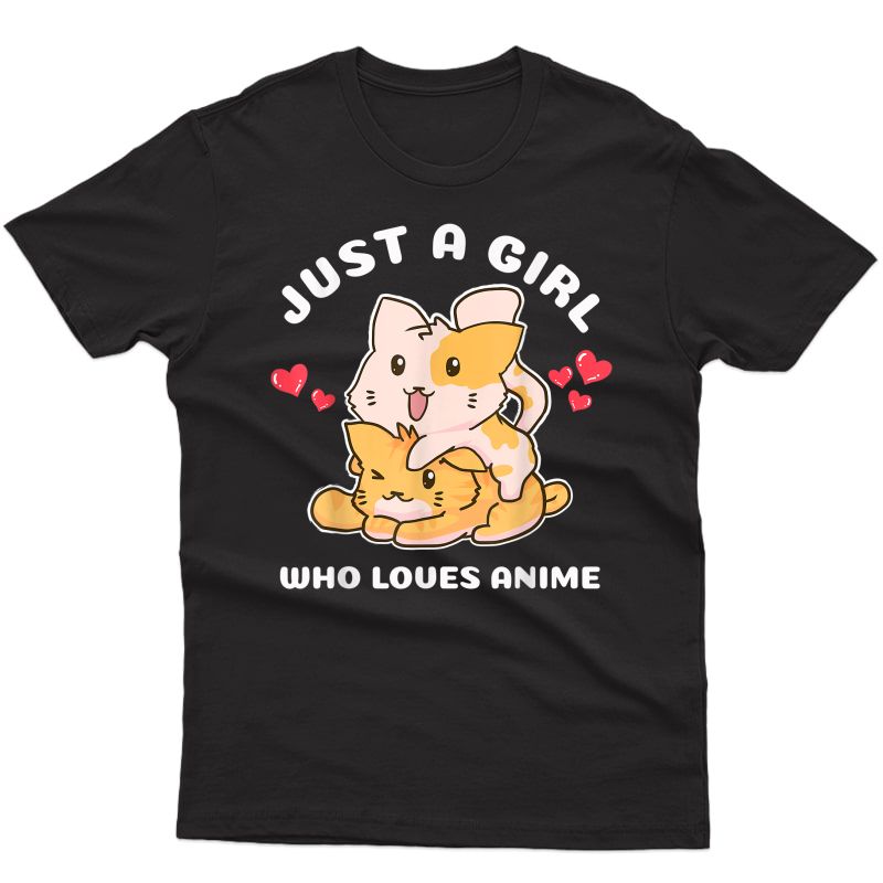 Kawaii Cat Neko Anime T-shirt