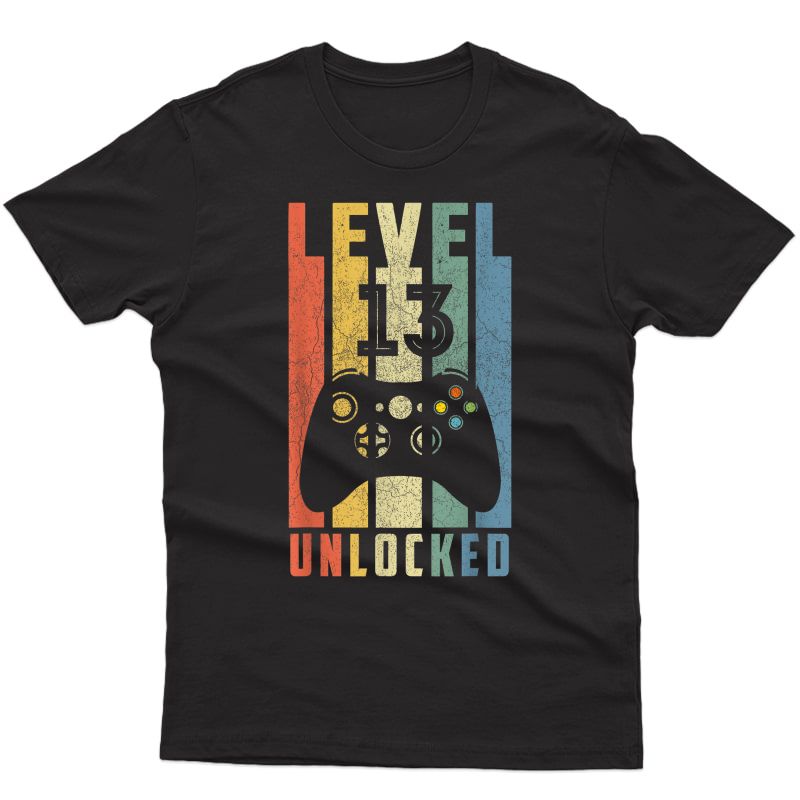 Level 13 Unlocked Tshirt 13th Video Gamer Birthday Boy Gifts