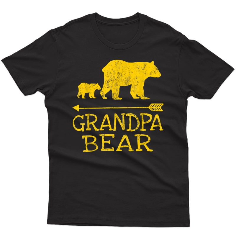 S Grandpa Bear T Shirt Camping Gramps Tee - Father Day Gift