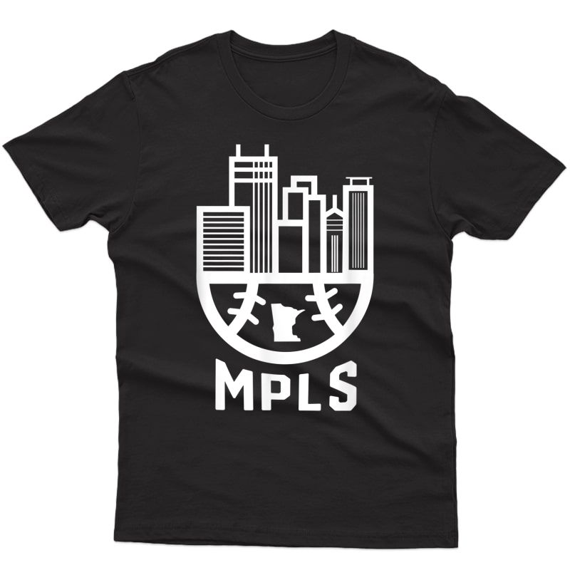 Minimalistic Minnesota Baseball Mpls City Skyline T-shirt