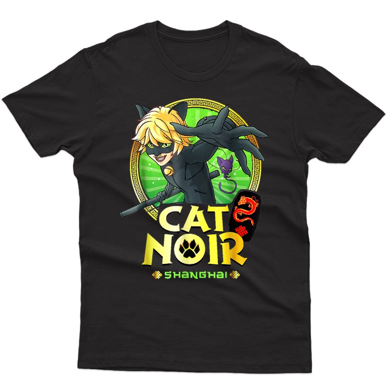 Miraculous-shanghai-cat-noir-fightin-pose T-shirt T-shirt