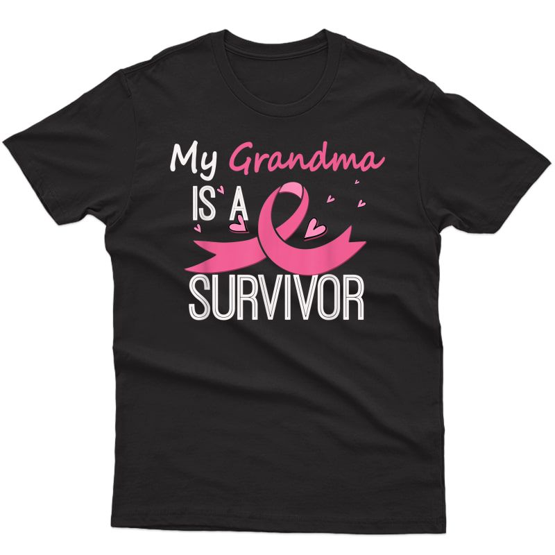 My Grandma Is A Survivor Breast Cancer Awareness T-shirt