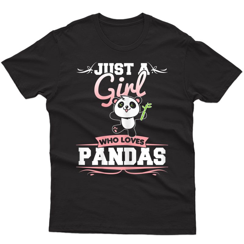 Panda Bear T-shirt | Girl Who Loves Pandas T Shirt Gift