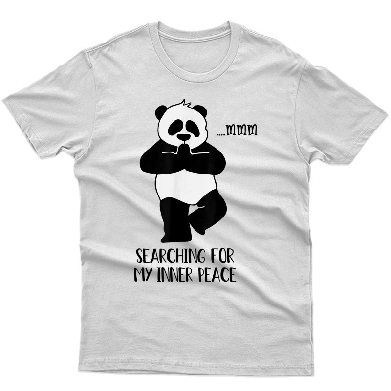 Panda Doing Yoga Namaste Inner Peace Funny Panda Lover T-shirt