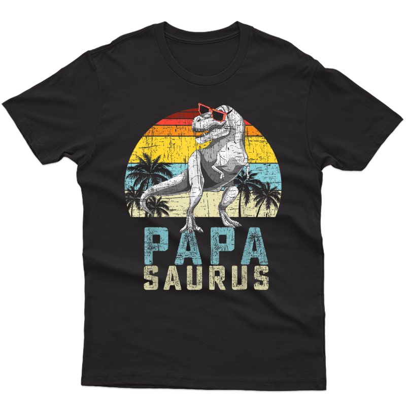Papasaurus Retro Vintage T Rex Papa Saurus S T-shirt