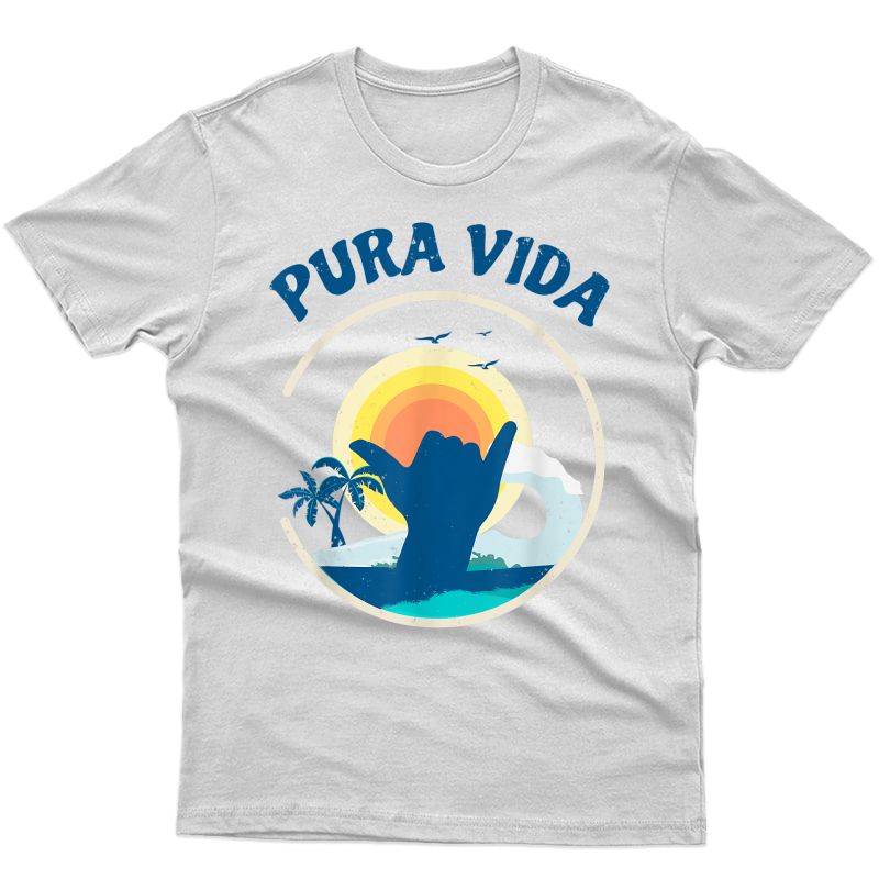 Pura Vida Beach Costa Rica Shirt Surfing Vacation