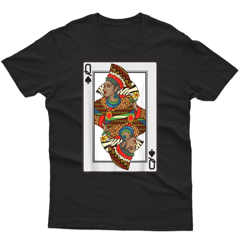 Queen Spades African American Card Halloween Gift T-shirt