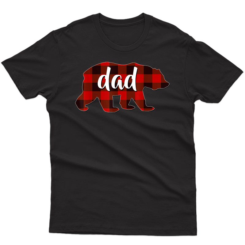 Red Plaid Dad Buffalo Matching Family Papa Pajama Christmas T-shirt