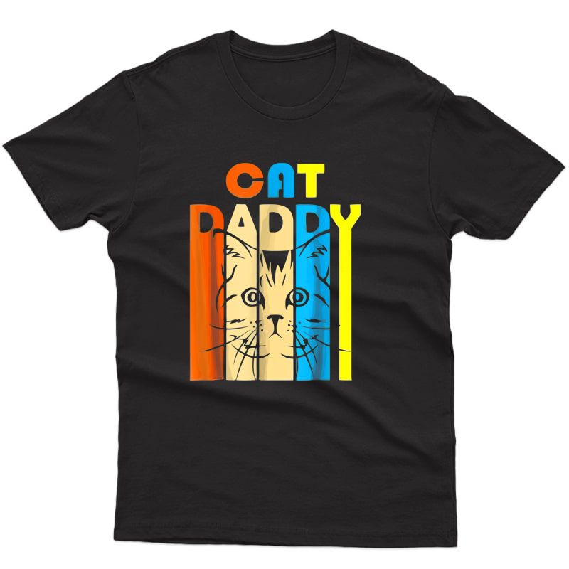 Retro Vintage Daddy Cat T-shirt- Father's Day Gift