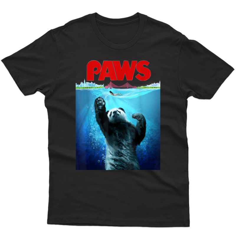 T-shirt, Giant Panda Terrorizing Swimmer In Bay Area, Sf