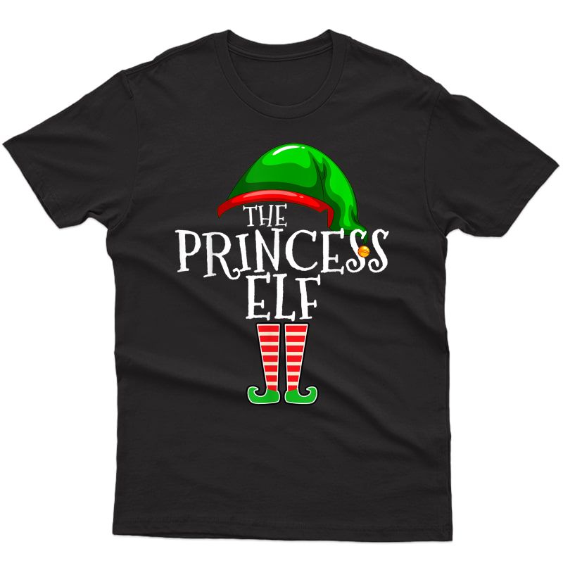 The Princess Elf Group Matching Family Christmas Gift Funny T-shirt