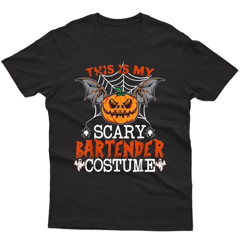 This Is My Scary Bartender Costume Funny Halloween Gifts T-shirt