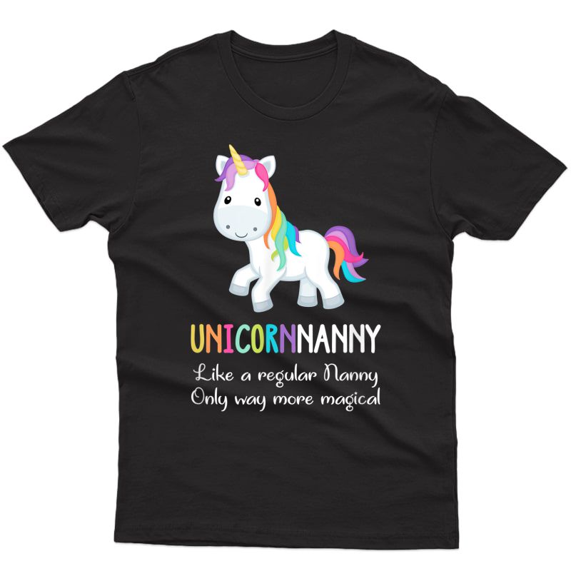 Unicorn Nanny Cute Magical T-shirt Funny Christmas Gift