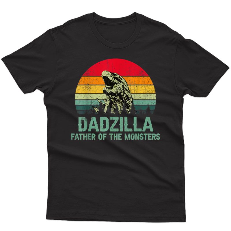 Vintage-dadzilla Father Of The Monsters Father's Day T-shirt