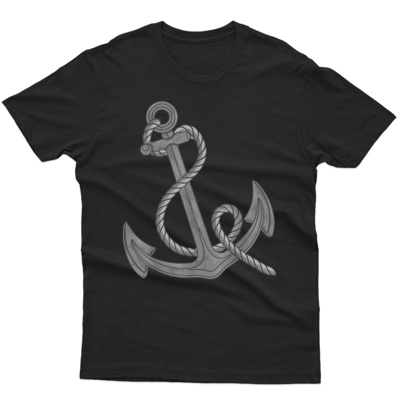 Vintage L Anchor Shirt | Cute Retro Sailing Tee Gift