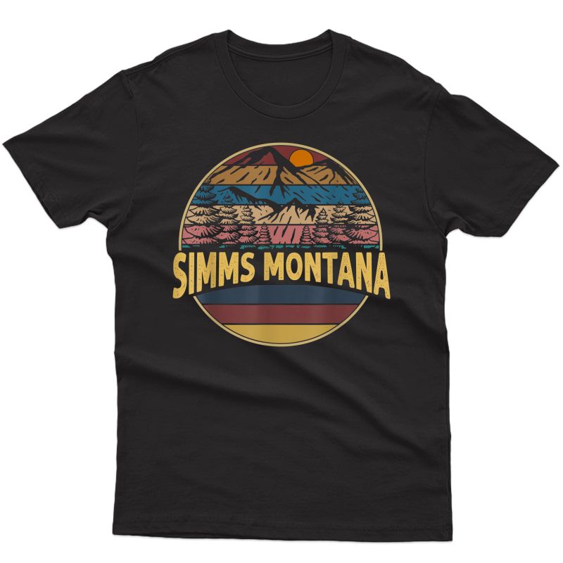 Vintage Simms, Montana Mountain Hiking Souvenir Gift T-shirt