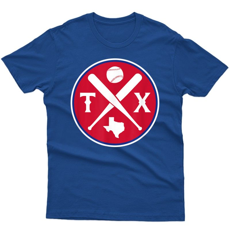 Vintage Texas Baseball Bats Tx Retro Game Day Ranger Gift T-shirt